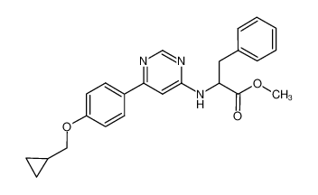 methyl N-{6-[4-(cyclopropylmethoxy)phenyl]pyrimidin-4-yl}phenylalaninate_693792-83-5