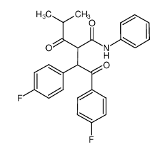 2-[2-(4-fluorophenyl)-2-oxo-1-4-fluorophenylethyl]-4-methyl-3-oxopentanoic acid phenylamide_693793-82-7
