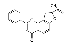 8-methyl-2-phenyl-8-vinyl-8,9-dihydro-4H-furo[2,3-h]chromen-4-one_693800-82-7