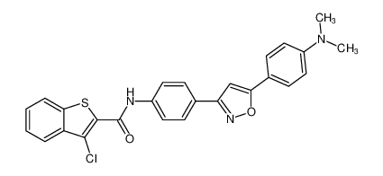 3-chloro-N-(4-(5-(4-(dimethylamino)phenyl)isoxazol-3-yl)phenyl)benzo[b]thiophene-2-carboxamide_693809-96-0