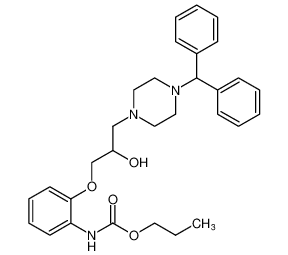 Carbamic acid,[2-[3-[4-(diphenylmethyl)-1-piperazinyl]-2-hydroxypropoxy]phenyl]-,propyl ester_693816-93-2