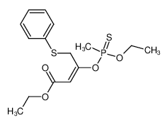 (E)-3-(Ethoxy-methyl-phosphinothioyloxy)-4-phenylsulfanyl-but-2-enoic acid ethyl ester_69399-03-7