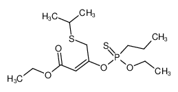 ethyl 3-((ethoxy(propyl)phosphorothioyl)oxy)-4-(isopropylthio)but-2-enoate_69399-40-2
