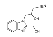 3-hydroxy-4-(2-hydroxymethyl-benzoimidazol-1-yl)-butyronitrile_69407-93-8