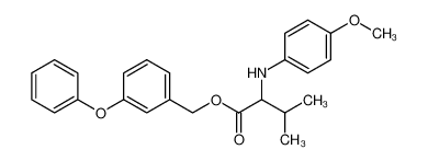 2-(4-Methoxy-phenylamino)-3-methyl-butyric acid 3-phenoxy-benzyl ester_69412-10-8