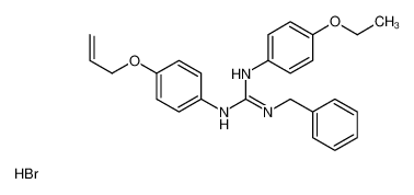 [N'-benzyl-N-(4-ethoxyphenyl)carbamimidoyl]-(4-prop-2-enoxyphenyl)azanium,bromide_69415-40-3