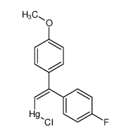 (Z)-(2-(4-fluorophenyl)-2-(4-methoxyphenyl)vinyl)mercury(II) chloride_69416-87-1