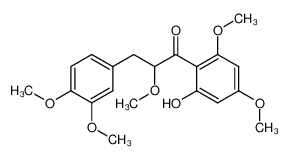 3-(3,4-Dimethoxy-phenyl)-1-(2-hydroxy-4,6-dimethoxy-phenyl)-2-methoxy-propan-1-one_69429-61-4