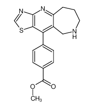 4-(6,7,8,9-tetrahydro-5H-thiazolo[5',4':5,6]pyrido[3,2-c]azepin-10-yl)-benzoic acid methyl ester_69433-96-1
