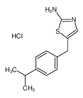 5-[(4-propan-2-ylphenyl)methyl]-1,3-thiazol-2-amine,hydrochloride_6944-98-5