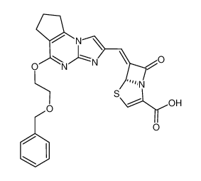 (5R,6Z)-6-((5-[2-(benzyloxy)ethoxy]-7,8-dihydro-6H-cyclopenta[e]imidazo[1,2-a]pyrimidin-2-yl}methylene)-7-oxo-4-thia-1-azabicyclo[3.2.0]hept-2-ene-2-carboxylic acid_694434-46-3