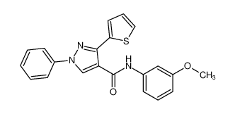 N-(3-methoxyphenyl)-1-phenyl-3-(thiophen-2-yl)-1H-pyrazole-4-carboxamide_694435-18-2