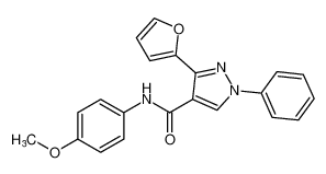 3-(furan-2-yl)-N-(4-methoxyphenyl)-1-phenyl-1H-pyrazole-4-carboxamide_694435-38-6