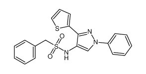 1-phenyl-N-(1-phenyl-3-(thiophen-2-yl)-1H-pyrazol-4-yl)methanesulfonamide_694435-88-6