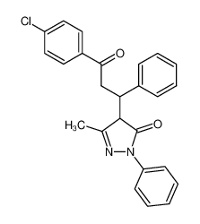 4-[3-(4-Chloro-phenyl)-3-oxo-1-phenyl-propyl]-5-methyl-2-phenyl-2,4-dihydro-pyrazol-3-one_69446-64-6