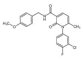 1-(3-chloro-4-fluorophenyl)-N-(4-methoxybenzyl)-6-methyl-2-oxo-1,2-dihydropyridine-3-carboxamide_694475-51-9