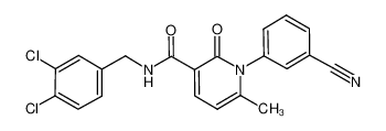 1-(3-cyanophenyl)-N-(3,4-dichlorobenzyl)-6-methyl-2-oxo-1,2-dihydropyridine-3-carboxamide_694476-86-3
