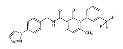 6-methyl-2-oxo-N-[4-(1H-pyrazol-1-yl)benzyl]-1-[3-(trifluoromethyl)phenyl]-1,2-dihydropyridine-3-carboxamide_694478-48-3