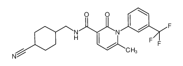 N-[(4-cyanocyclohexyl)methyl]-6-methyl-2-oxo-1-[3-(trifluoromethyl)phenyl]-1,2-dihydropyridine-3-carboxamide_694478-64-3
