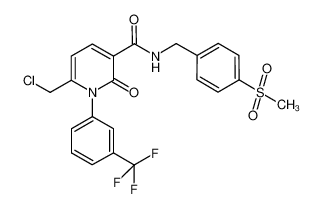 6-(chloromethyl)-N-[4-(methylsulfonyl)benzyl]-2-oxo-1-[3-(trifluoromethyl)phenyl]-1,2-dihydropyridine-3-carboxamide_694480-88-1
