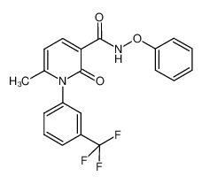6-methyl-2-oxo-N-phenoxy-1-[3-(trifluoromethyl)phenyl]-1,2-dihydropyridine-3-carboxamide_694481-59-9