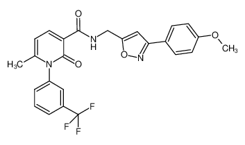 N-{[3-(4-methoxybenzyl)isoxazol-5-yl]methyl}-6-methyl-2-oxo-1-[3-(trifluoromethyl)phenyl]-1,2-dihydropyridine-3-carboxamide_694482-06-9