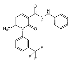 6-methyl-2-oxo-N'-phenyl-1-[3-(trifluoromethyl)phenyl]-1,2-dihydropyridine-3-carbohydrazide_694482-39-8
