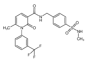 6-methyl-N-{4-[(methylamino)sulfonyl]benzyl}-2-oxo-1-[3-(trifluoromethyl)phenyl]-1,2-dihydropyridine-3-carboxamide_694482-57-0