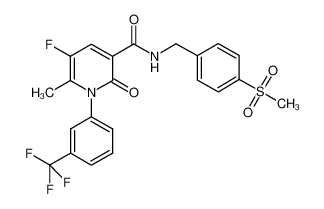 5-fluoro-6-methyl-N-[4-(methylsulfonyl)benzyl]-2-oxo-1-[3-(trifluoromethyl)phenyl]-1,2-dihydropyridine-3-carboxamide_694482-77-4
