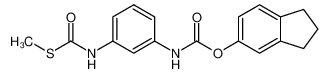 (3-Methylsulfanylcarbonylamino-phenyl)-carbamic acid indan-5-yl ester_69449-83-8