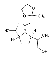 (S)-2-{(1S,2R,3R)-3-(1-Hydroxy-ethyl)-2-[2-(2-methyl-[1,3]dioxolan-2-yl)-ethyl]-cyclopentyl}-propan-1-ol_694490-26-1