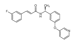 (S)-3-(3-fluoro-phenyl)-N-{1-[3-(pyridin-3-yloxy)-phenyl]-ethyl}-acrylamide_694510-70-8