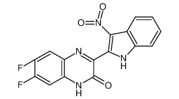 6,7-difluoro-3-(3-nitro-1H-indol-2-yl)quinoxalin-2(1H)-one_694529-48-1