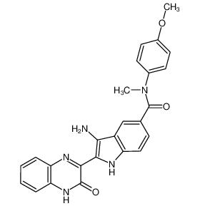 3-amino-N-(4-methoxyphenyl)-N-methyl-2-(3-oxo-3,4-dihydroquinoxalin-2-yl)-1H-indole-5-carboxamide_694530-17-1