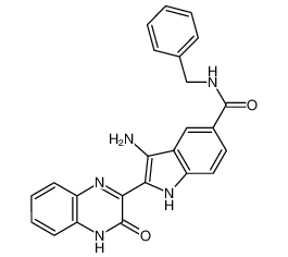 3-amino-N-benzyl-2-(3-oxo-3,4-dihydroquinoxalin-2-yl)-1H-indole-5-carboxamide_694530-45-5