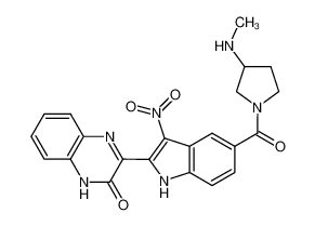 3-(5-{[3-(methylamino)pyrrolidin-1-yl]carbonyl}-3-nitro-1H-indol-2-yl)quinoxalin-2(1 H)-one_694531-20-9