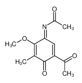 N-[5-Acetyl-2-methoxy-3-methyl-4-oxo-cyclohexa-2,5-dien-(E)-ylidene]-acetamide_69469-95-0