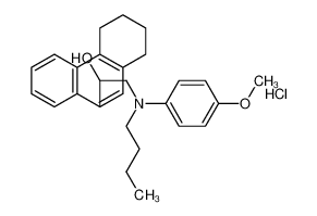 2-(N-butyl-4-methoxyanilino)-1-(1,2,3,4-tetrahydrophenanthren-9-yl)ethanol,hydrochloride_69470-47-9