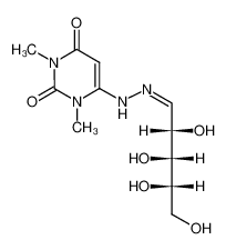 1,3-Dimethyl-6-{N'-[(2S,3R,4S)-2,3,4,5-tetrahydroxy-pent-(Z)-ylidene]-hydrazino}-1H-pyrimidine-2,4-dione_69471-91-6