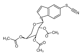1-(2,3,4-Tri-O-acetyl-α-L-arabinpyranosyl)-5-thiocyanato-indol_69474-07-3