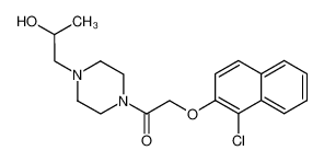 1-[(1-chloro-naphthalen-2-yloxy)-acetyl]-4-(2-hydroxy-propyl)-piperazine_69478-88-2