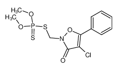 dithiophosphoric acid S-(4-chloro-3-oxo-5-phenyl-3H-isoxazol-2-ylmethyl) ester O,O'-dimethyl ester_69513-61-7