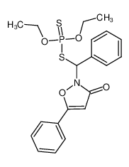 dithiophosphoric acid O,O'-diethyl ester S-[(3-oxo-5-phenyl-3H-isoxazol-2-yl)-phenyl-methyl] ester_69513-75-3
