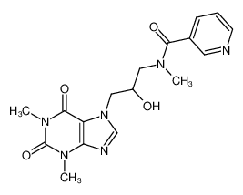N-[3-(1,3-dimethyl-2,6-dioxo-1,2,3,6-tetrahydro-purin-7-yl)-2-hydroxy-propyl]-N-methyl-nicotinamide_69517-65-3