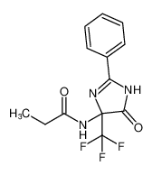 N-(5-oxo-2-phenyl-4-(trifluoromethyl)-4,5-dihydro-1H-imidazol-4-yl)propionamide_695202-45-0