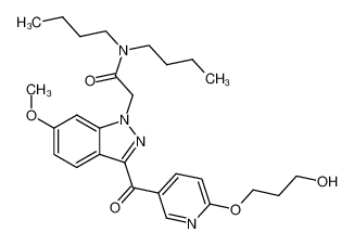 N,N-dibutyl-2-(3-(6-(3-hydroxypropoxy)nicotinoyl)-6-methoxy-1H-indazol-1-yl)acetamide CAS:695207-35-3 manufacturer & supplier