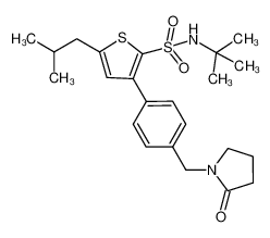 3-[4-(2-oxo-pyrrolidin-1-yl-methyl)-phenyl]-5-isobutyl-N-tert-butylthiophene-2-sulfonamide_695226-48-3