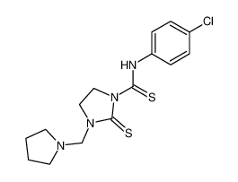 3-Pyrrolidin-1-ylmethyl-2-thioxo-imidazolidine-1-carbothioic acid (4-chloro-phenyl)-amide_69540-34-7