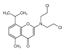 2-[bis-(2-chloro-ethyl)-amino]-8-isopropyl-5-methyl-chromen-4-one_69541-10-2