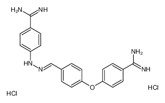 4-[(2Z)-2-[[4-(4-carbamimidoylphenoxy)phenyl]methylidene]hydrazinyl]benzenecarboximidamide,dihydrochloride_69545-53-5